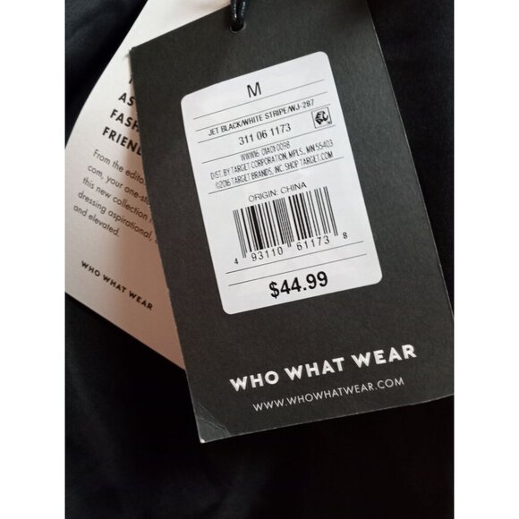 Who What Wear Womens Black/White Pinstripe Blazer Size Medium - Picture 9 of 9